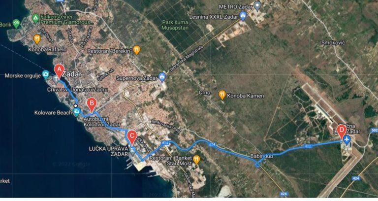Read more about the article Jak dotrzeć z lotniska w Zadarze do Mariny Veli Rat na Dugi Otok.